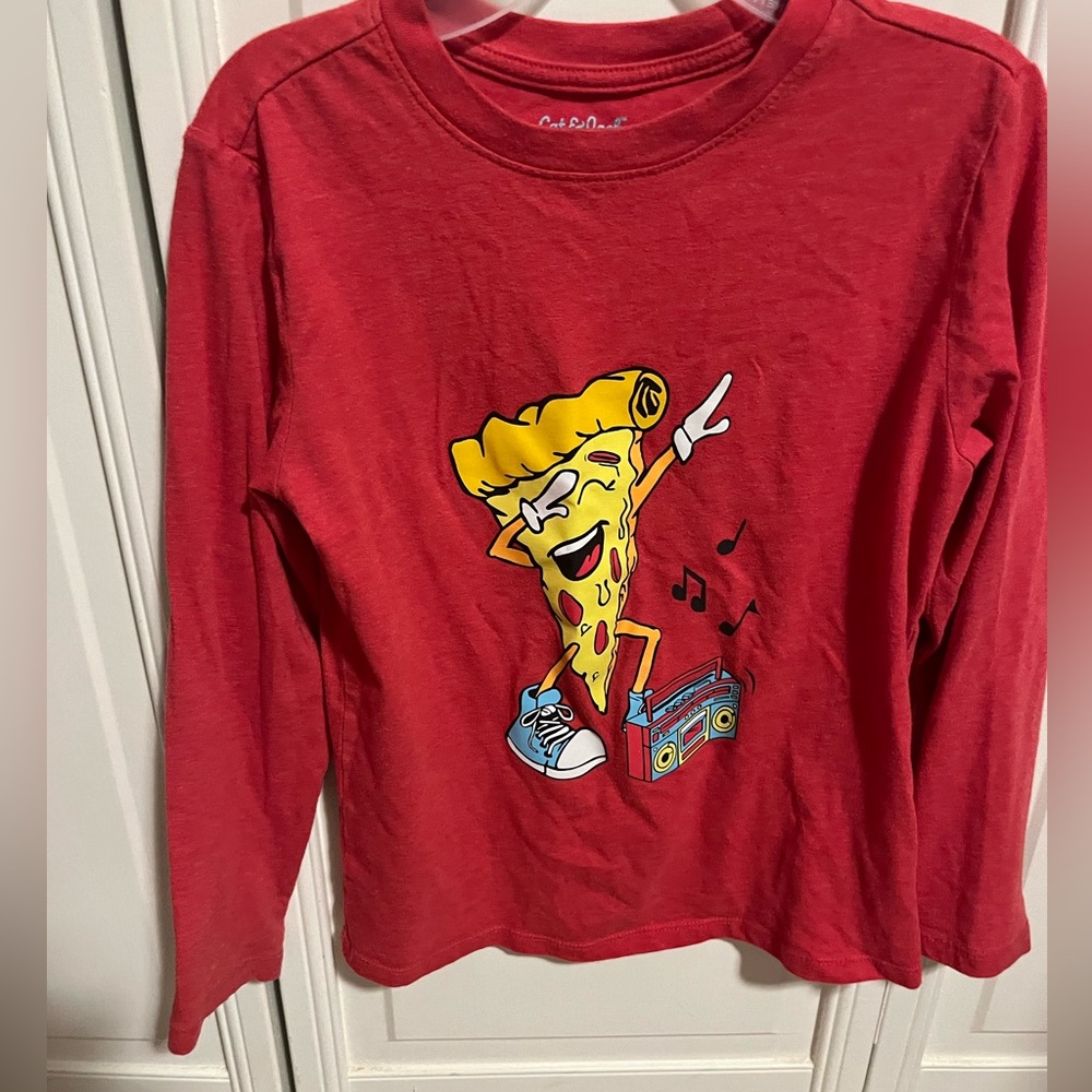 Boys pizza shirt - size S